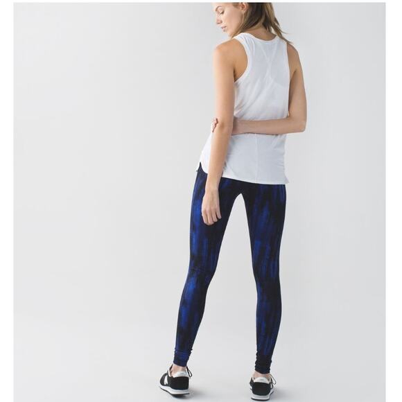 Lululemon Wonder Under Pant Roll Down Luon Nightsky Blue Leggings Size 6 - Picture 1 of 10